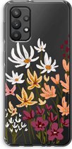 Case Company® - Hoesje geschikt voor Samsung Galaxy A32 4G hoesje - Painted wildflowers - Soft Cover Telefoonhoesje - Bescherming aan alle Kanten en Schermrand