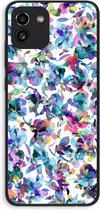 Case Company® - Hoesje geschikt voor Samsung Galaxy A03 hoesje - Hibiscus Flowers - Soft Cover Telefoonhoesje - Bescherming aan alle Kanten en Schermrand