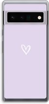 Case Company® - Hoesje geschikt voor Google Pixel 6 Pro hoesje - Klein hartje paars - Soft Cover Telefoonhoesje - Bescherming aan alle Kanten en Schermrand