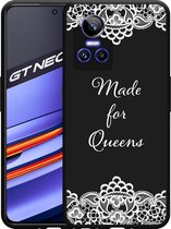 Realme GT Neo 3 Hoesje Zwart Made for queens - Designed by Cazy