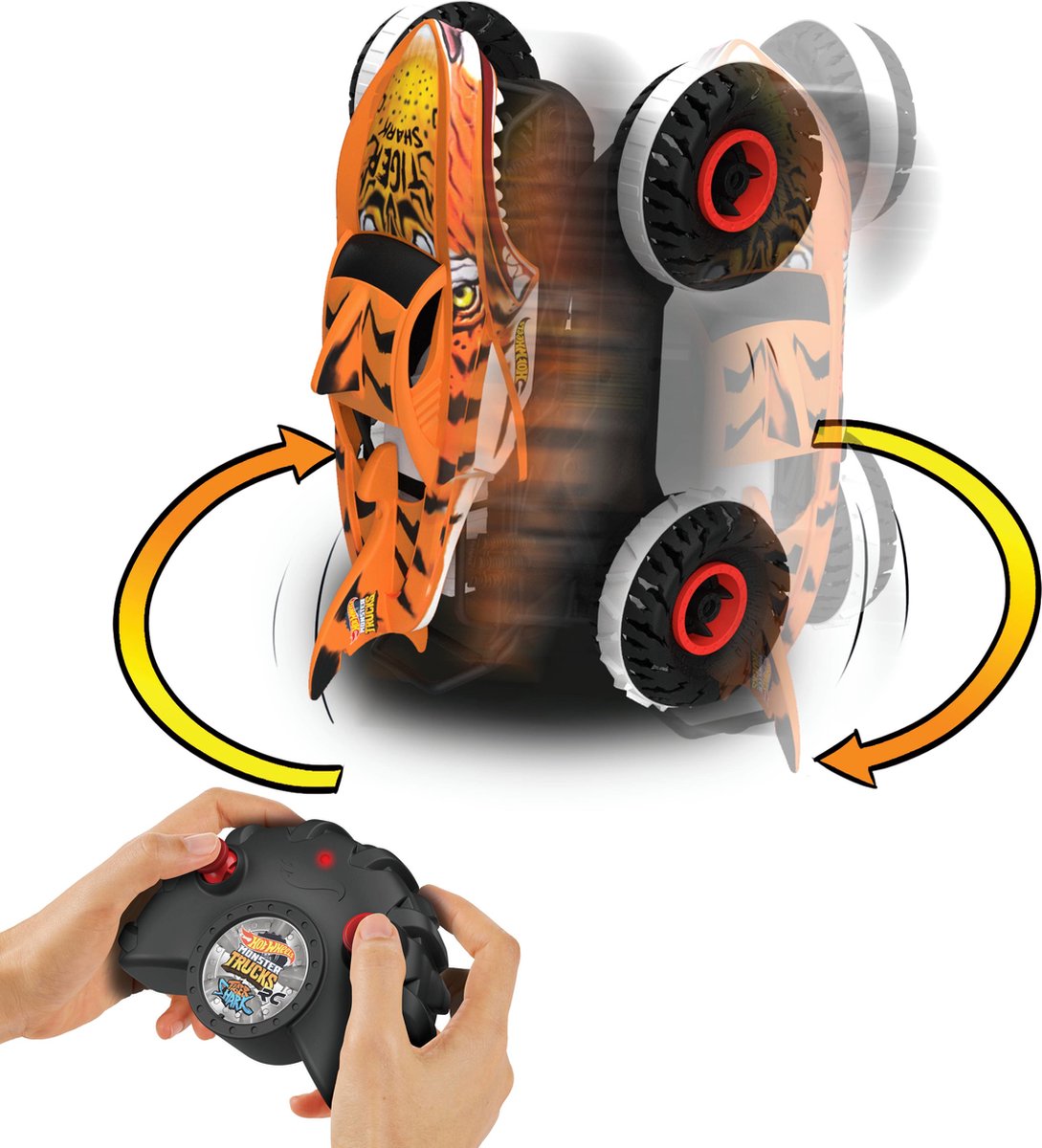 Hot Wheels Monster Trucks Unstoppable Tiger Shark - Raceauto — afbeelding 10