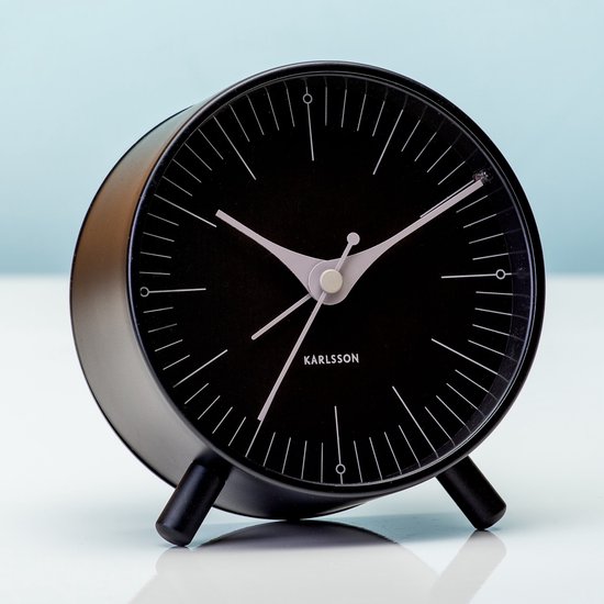 Karlsson Index Wekker Metaal Zwart bol