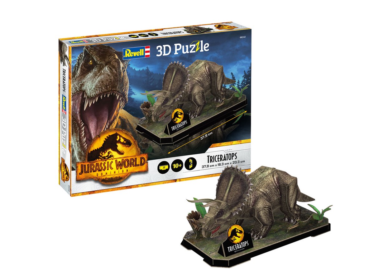Revell Puzzel - 00242 Jurassic World Dominion - Triceratops 3D Puzzel