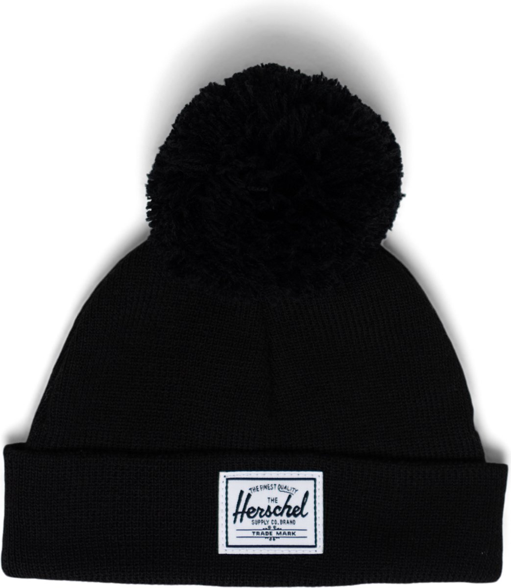 Beanie Pom Baby 0-6 Months Black / Kindermuts Babymuts / Beperkte Levenslange Garantie / Zwart
