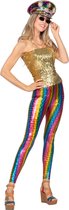 Wilbers & Wilbers - Feesten & Gelegenheden Kostuum - Rainbow Dance Festival Legging Vrouw - Multicolor - Maat 38 - Carnavalskleding - Verkleedkleding