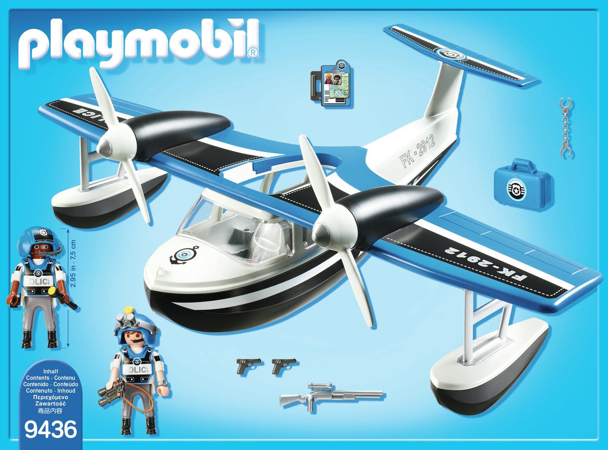 PLAYMOBIL Politiewatervliegtuig - 4445 — afbeelding 9