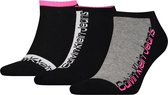 Calvin Klein Jeans Women Sneaker Athleisure (3-pack) - dames enkelsokken - zwart - Maat: One size