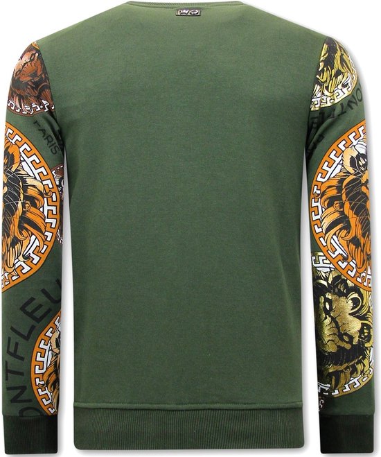 Pull Homme avec Imprimé - Head de Lion - 3727 - Vert