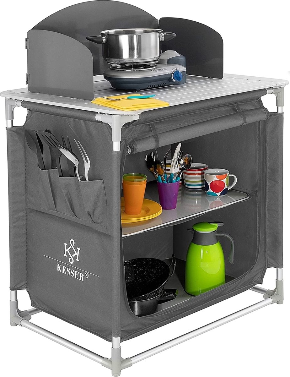KESSER® Campingkeuken Opvouwbaar - Campingkast inclusief Opb