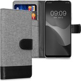 kwmobile telefoonhoesje geschikt voor Xiaomi Redmi Note 11 Pro / Note 11 Pro (5G) / Note 12 Pro (4G) - Hoesje met pasjeshouder in grijs / zwart - Case met portemonnee