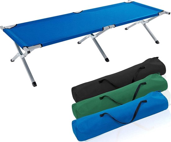 Sens Design Veldbed - Kampeerbed - Stretcher - Extra Groot - Blauw