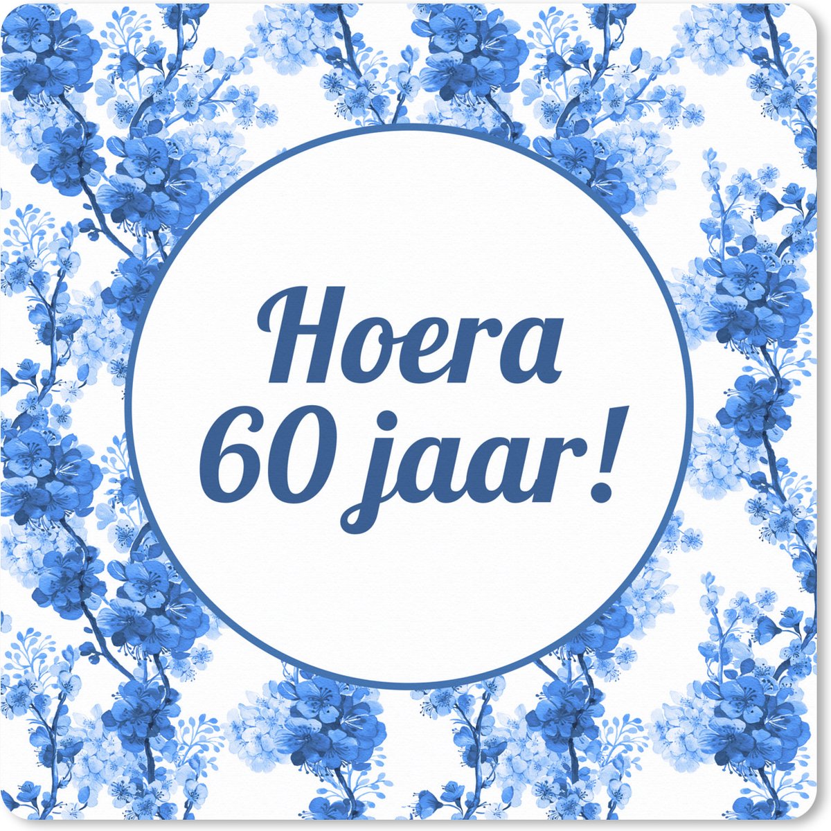 Muismat XXL 80x80 cm - Bureau onderlegger - Bureau mat Design - 60 Jaar - Quote - Bureaumat - Gaming mousepad xl - Bureaulegger groot - Computer deskmat