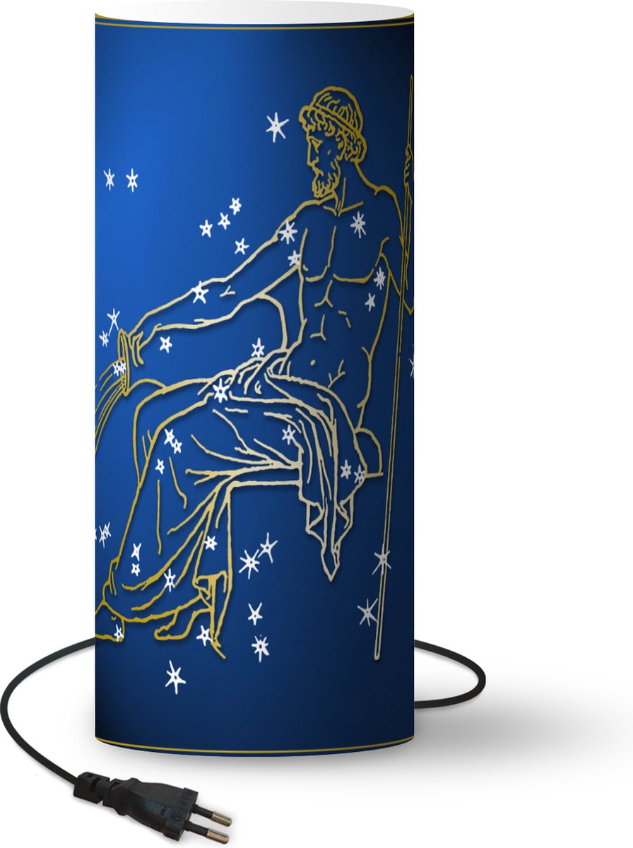 Lamp - Nachtlampje - Tafellamp slaapkamer - Sterrenbeeld - Waterman - Sterren - 54 cm hoog - Ø22.9 cm - Inclusief LED lamp