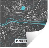 Stickers muraux - Allemagne - Blauw - Dorsten - Plan de la ville - Carte - Plan d'étage - 30x30 cm - Feuille adhésive