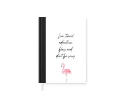 Notitieboek - Schrijfboek - Spreuken - Quotes - Live, travel, adventure, bless and don't be sorry - Reizen - Notitieboekje klein - A5 formaat - Schrijfblok
