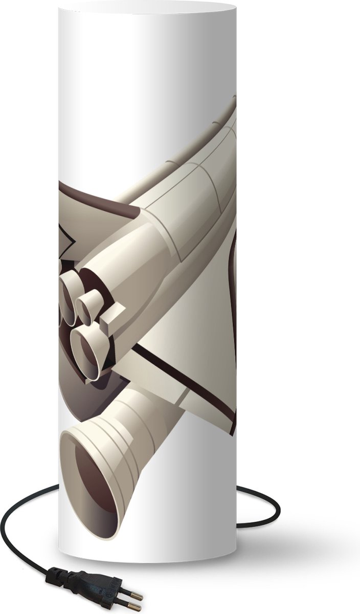 Lamp - Nachtlampje - Tafellamp slaapkamer - de space shuttle - 50 cm hoog - Ø15.9 cm - Inclusief LED lamp