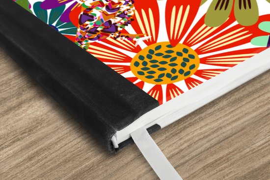 Carnet - Cahier - Arc-en-ciel - Fleurs - Motifs - Hippie - Carnet - Format A5 - Bloc-notes