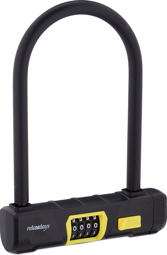 Relaxdays beugelslot met cijfercode u slot fiets cijferslot