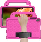 Tablet hoes geschikt voor Lenovo Tab M10 HD 2de Generatie (TB-X306F) - Schokbestendige case met handvaten - Diamond Kids Cover met schouderriem - Magenta