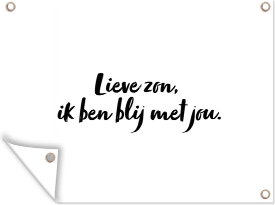 Tuin decoratie Zon - Quotes - Lieve zon, ik ben blij met jou - Zomer