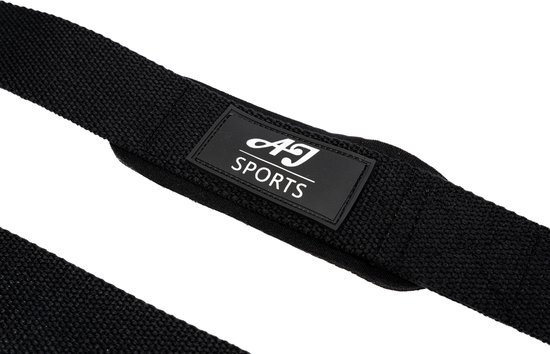 AJ-Sports Lifting straps - Wrist wraps - Straps fitness - Lifting grips - Deadlift straps - 2 stuks - Fitness - Krachttraining - Zwart