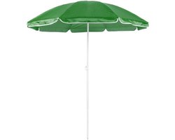 Verstelbare strand/tuin parasol - groen - D150 cm - Zonbescherming - Verstelbaar - Lichtgewicht