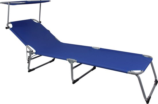 vidaXL Ligbed aluminium en textileen crème Ligbed Inclusief Reiniger