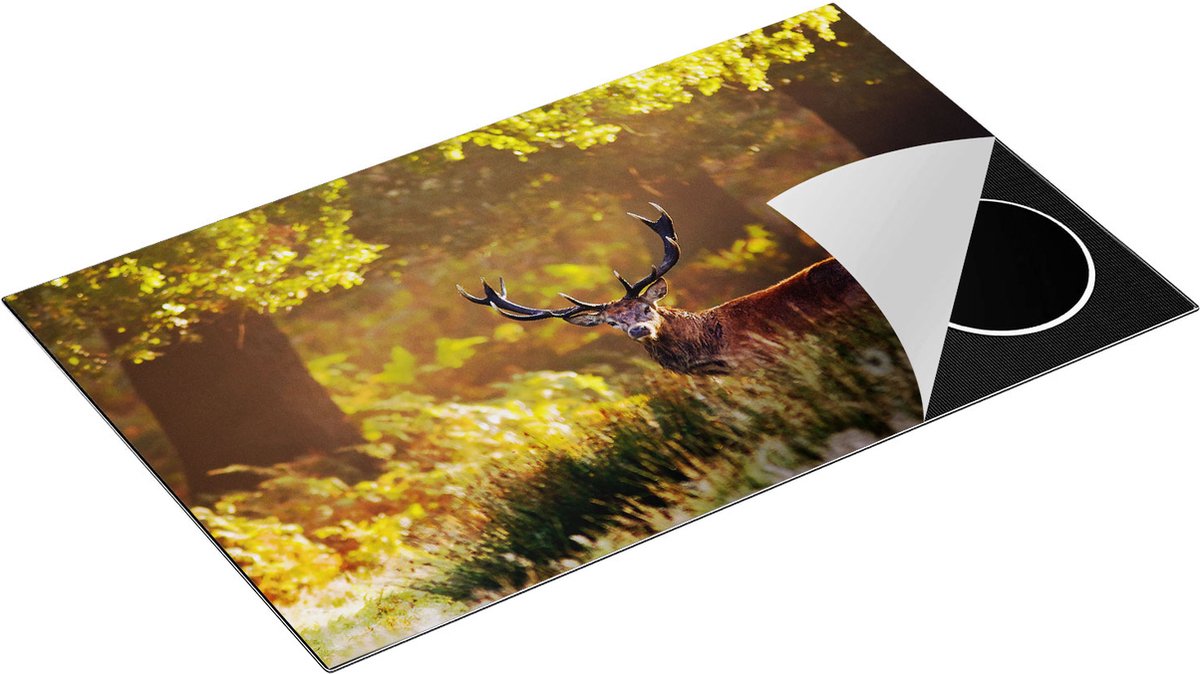 Chefcare Inductie Beschermer Hert in de Bossen - 85x50 cm - Afdekplaat Inductie - Kookplaat Beschermer - Inductie Mat