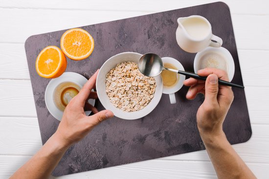 Set de table - Napperons en plastique - Café - Cuisine - Industriel - 45x30 cm - 6 pièces - Résistant à la chaleur - Antidérapant - Pad - Amovible