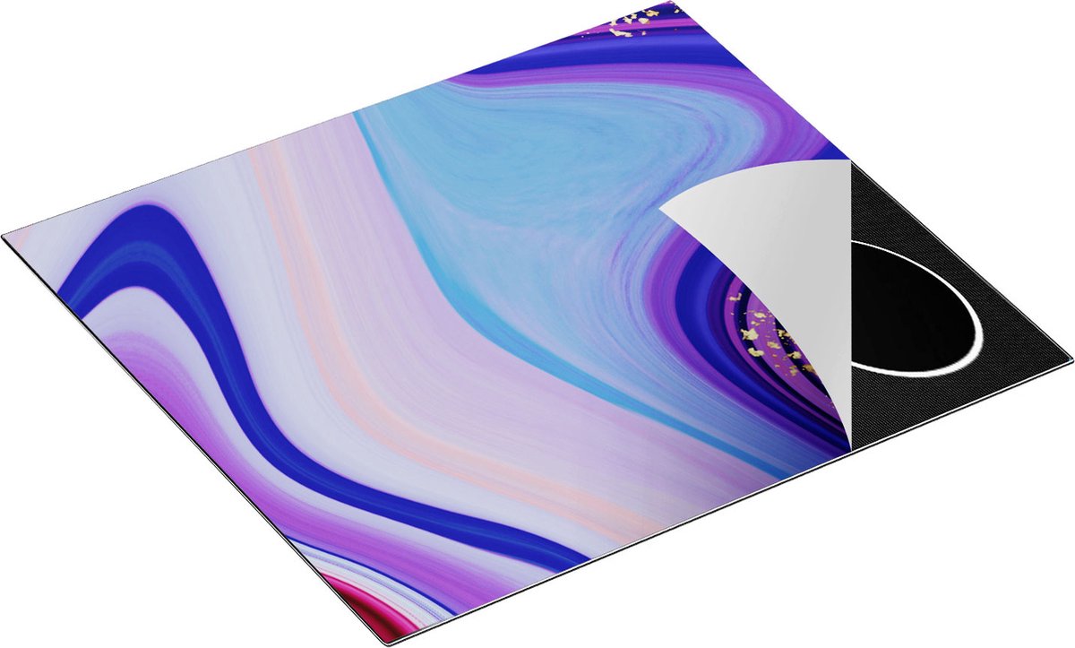 Chefcare Inductie Beschermer Abstracte Kunst - Verschillende Kleuren Marmer - 57,6x51,6 cm - Afdekplaat Inductie - Kookplaat Beschermer - Inductie Mat