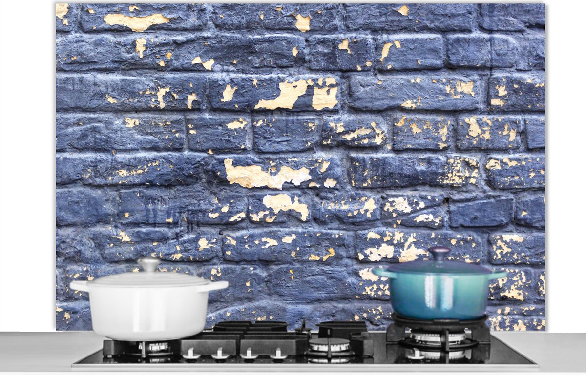 Spatscherm - Bakstenen - Verf - Muur - Stenen - Spatwand - Keuken achterwand - 120x80 cm