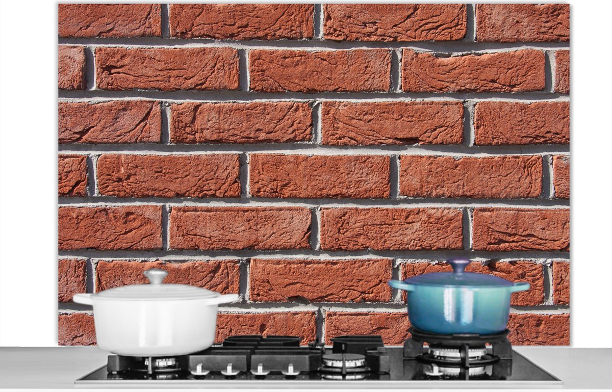 Spatscherm - Muur - Baksteen - Vintage - Spatwand - Koken - 120x80 cm