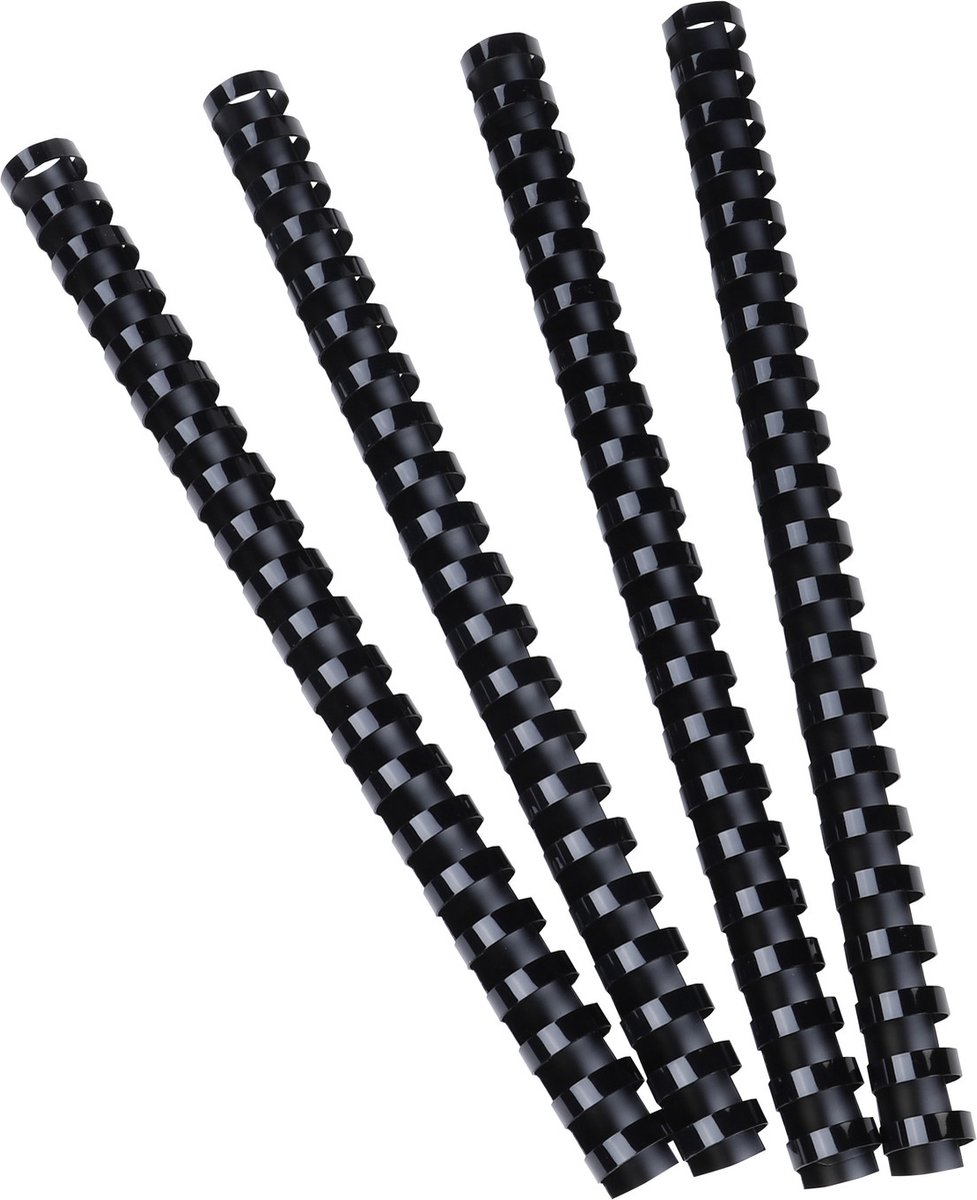 Doos van 100 plastic spiraal inbindruggen 16 mm - A4 - Zwart | bol.com
