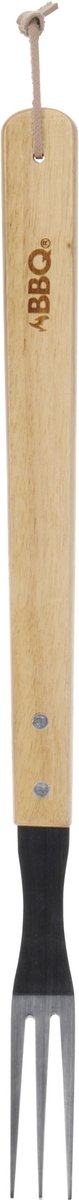 RVS BBQ/barbecue vork met houten handvat 46 cm - BBQ gereedschap/benodigdheden - Vlees vork