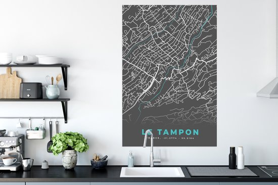 Affiche Plan de ville – France – Carte – Le Tampon – Carte - 80x120 cm
