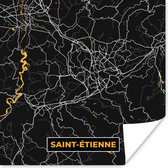 Affiche Plan de ville - Carte - Saint-Étienne - France - Carte - 75x75 cm