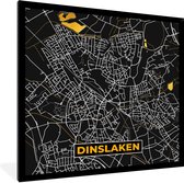 Fotolijst incl. Poster - Stadskaart – Plattegrond – Duitsland – Goud – Dinslaken – Kaart - 40x40 cm - Posterlijst