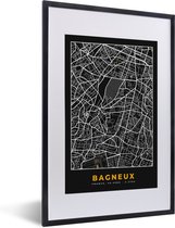 Fotolijst incl. Poster - Frankrijk - Stadskaart - Bagneux - Plattegrond - Kaart - 40x60 cm - Posterlijst