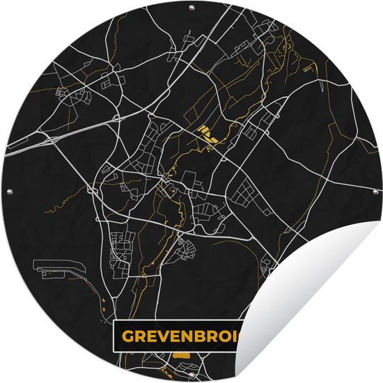 Tuincirkel Black And Gold Stadskaart Grevenbroich Duitsland Plattegrond Bol Com