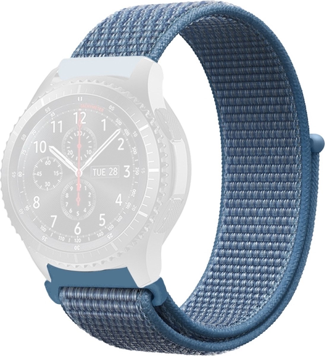 Nylon bandje - geschikt voor Garmin Vivoactive 4 / Venu 2 / Venu 3 / Forerunner 255 / 265 - blauw