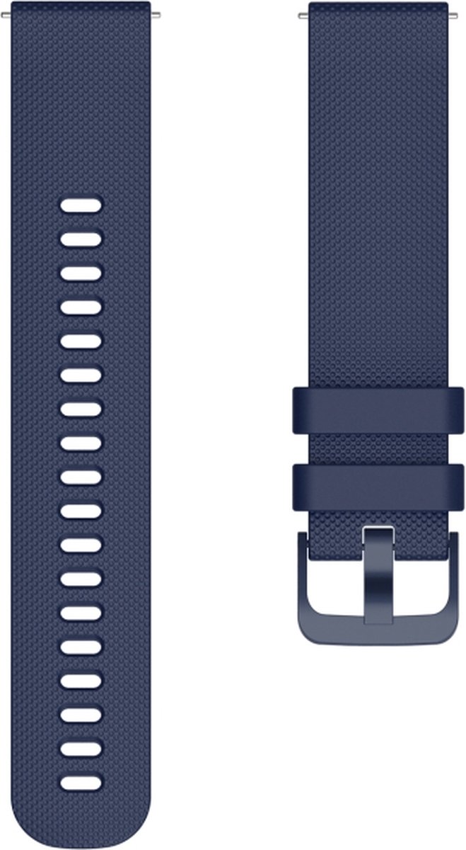 Siliconen bandje - geschikt voor Samsung Galaxy Watch 7 / Watch FE / Watch 6 / Watch 6 Classic / Watch 5 / Watch 5 Pro / Watch 4 / Watch 4 Classic / Watch 3 41 mm / Active / Active 2 / Watch 42 mm - donkerblauw