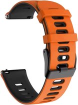 Siliconen bandje - geschikt voor Samsung Gear S3 / Galaxy Watch 3 45 mm / Galaxy Watch 46 mm - oranje-zwart