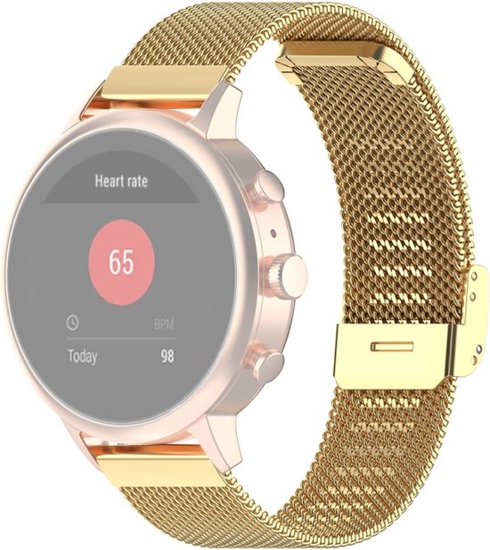 Bracelet milanais (or), adapté pour Garmin Venu 2S, Vivoactive 3S et Vivoactive 4S