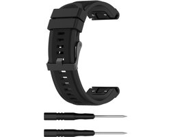 Siliconen bandje - geschikt voor Garmin Fenix 3 / 5X / 5X Plus / 6X / 6X Pro / 7X / 7X Pro / 8 (51 mm) / Quatix 3 / 6X / Tactix (7) / Enduro (2) / Descent Mk1 / Mk2(i) / Mk3i 51 mm / D2 / Delta PX / Mach 1 Pro / Epix Pro Gen 2 51 mm - zwart