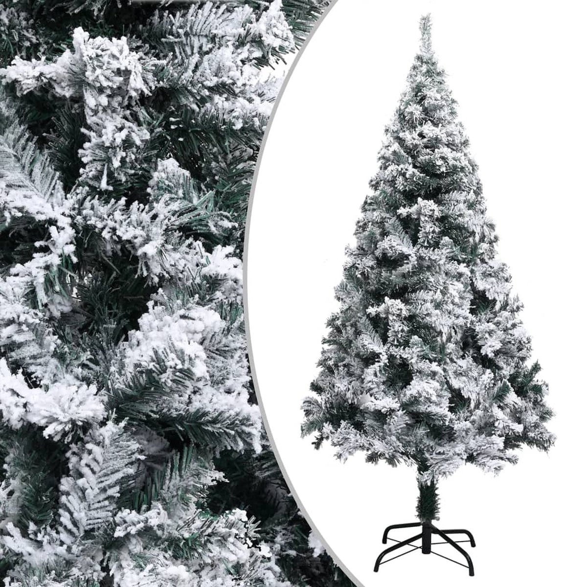 VidaLife Kunstkerstboom met LED's en sneeuwvlokken 240 cm groen