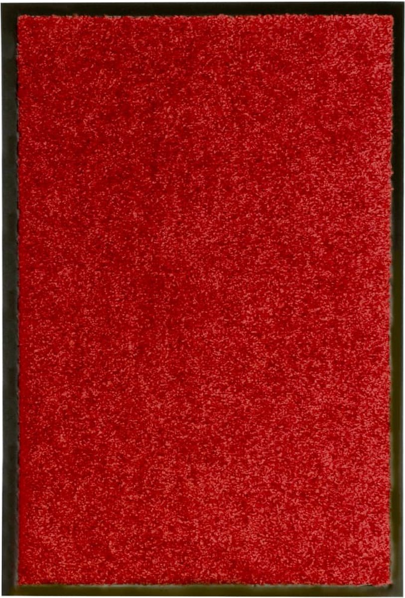 VidaLife Deurmat wasbaar 40x60 cm rood