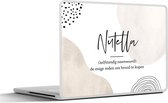 Laptop sticker - 17.3 inch - Nutella - Spreuken - Quotes - Nutella definitie - Woordenboek - 40x30cm - Laptopstickers - Laptop skin - Cover