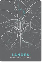 Muismat - Mousepad - Stadskaart – Grijs - Kaart – Landen – België – Plattegrond - 40x60 cm - Muismatten