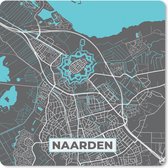 Muismat 30x30 cm - Mousepad Naarden - Plattegrond - Kaart - Stadskaart - Muismatten - Stadskaart