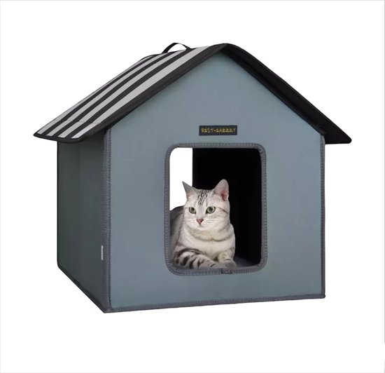 theater Kanon een schuldeiser Easy Life Kattenhuis voor Buiten - van Kattenhuizen - Opvouwbaar  Huisdierenhuis -... | bol.com